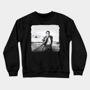 North by Northwest by Alfred Hitchcock Illustration Crewneck Sweatshirt